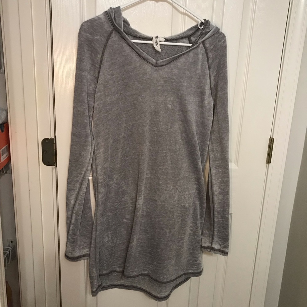 Hooded sweatshirt dress/tunic